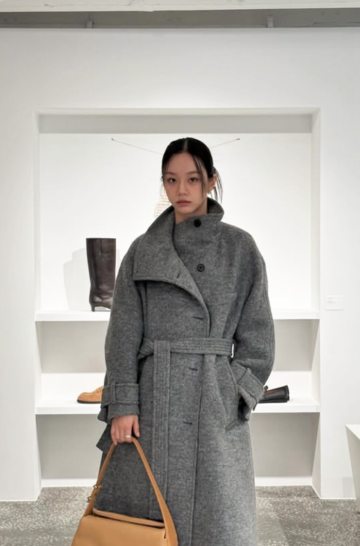 혜리 코트 벨트 활용