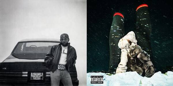 켄드릭 라마(왼쪽), 파티넥스트도어&드레이크 / 사진=앨범 커버