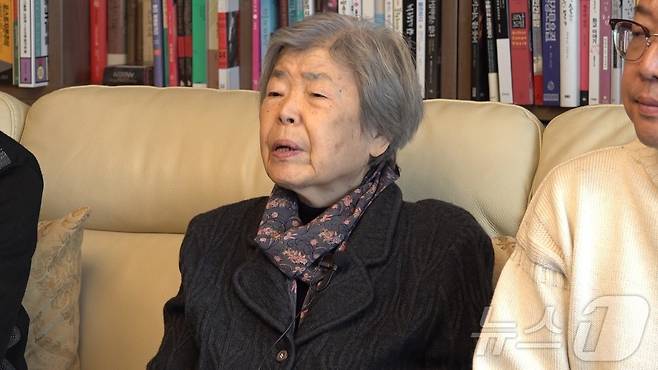 故 김재규 전 중앙정보부장 셋째 여동생 김정숙 씨가 20일 뉴스1과 인터뷰 하고 있다.