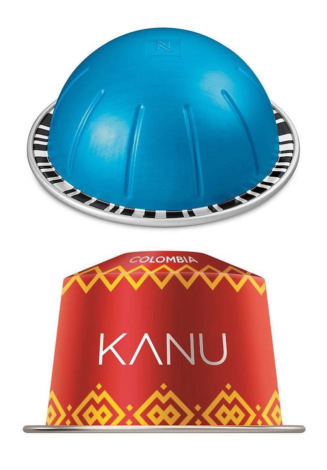 네스프레소 버츄오 캡슐(위)과 카누 바리스타 콜롬비아 캡슐(아래). 동서식품·네스프레소 제공