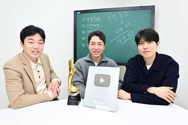 김지용(맨 왼쪽부터), 오동훈, 허규형 정신건강의학과 전문의가 16일 서울 여의도 스튜디오에서 인터뷰를 하고 있다. 최주연 기자