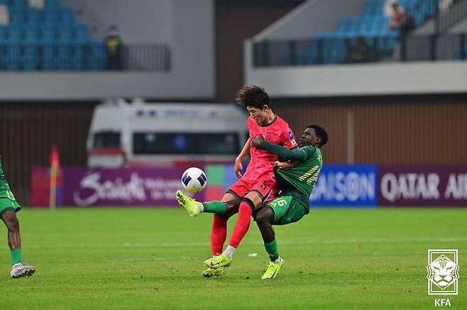 [서울=뉴시스] 한국 남자 20세 이하(U-20) 대표팀의 김결. (사진=대한축구협회 제공) *재판매 및 DB 금지