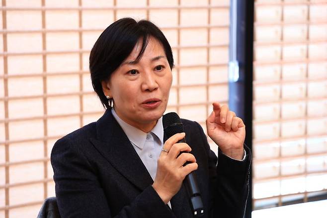 [청주=뉴시스] 사진은 송미령 농림축산식품부 장관이 지난 20일 "최소 5년 내에 우리 쌀 3만이 전통주 제조에 쓰일 수 있게 시장을 확보해야 한다"고 말했고 있는 모습. (사진 = 농식품부 제공) 2025.02.20.  *재판매 및 DB 금지