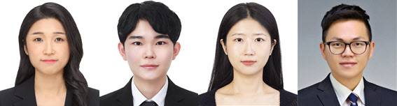 왼쪽부터 강지현 박사과정생, 엄호종 박사과정생, 장서현 박사과정생, 남인호 교수(사진=중앙대 제공)