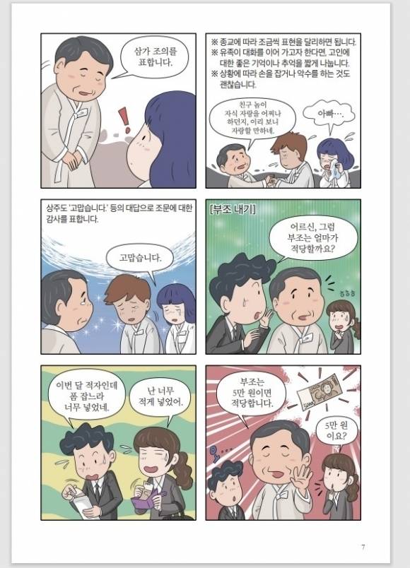 성균관유도회에서 제작한 ‘미리 준비하는 존엄하고 준비된 신(新) 장례문화 만화’ 중 한 장면. 성균관유도회 제공.