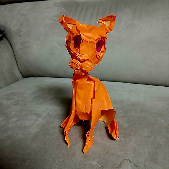 만들기)k-롱노즈/ 코가 긴 고양이, 색종이로 만들기 ^^