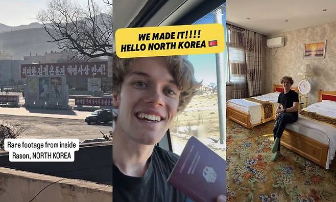 [서울=뉴시스] 최근 4박 5일간의 북한 여행 후기를 영상으로 남긴 독일인 인플루언서 루카 페르트멩게스. (출처=@thegermantravelguy) 2025.02.28. photo@newsis.com *재판매 및 DB 금지