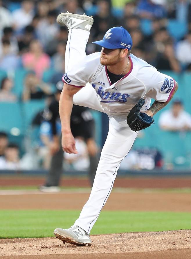 삼성 시절 벤 라이블리.  연합뉴스