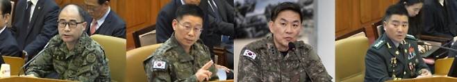 곽종근 전 육군 특수전사령관, 조성현 수도방위사령부 제1경비단장, 이진우 전 수도방위사령관, 김현태 육군 특수전사령부 707특수임무단장(왼쪽부터)/사진=헌법재판소제공, 공동취재단, 뉴스1