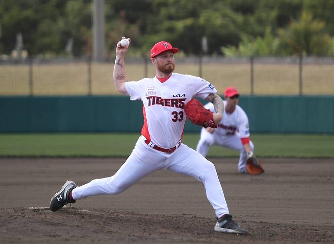 ▲ 오키나와 연습경기 두 번째 등판에서도 좋은 활약을 선보이며 올 시즌 기대감을 높인 아담 올러 ⓒKIA타이거즈