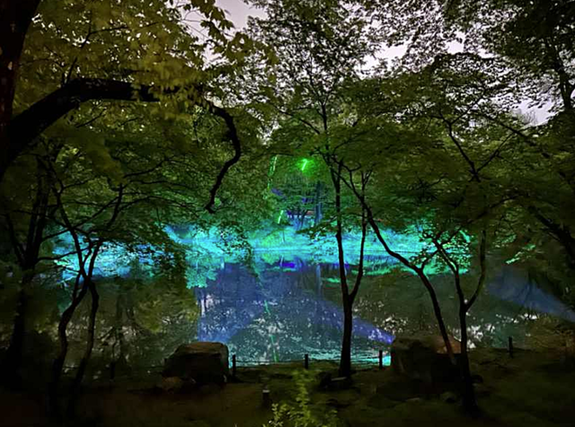 지난해 ‘물의 숨결’ 미디어아트로 꾸며진 창경궁 소춘당지. 국가유산청