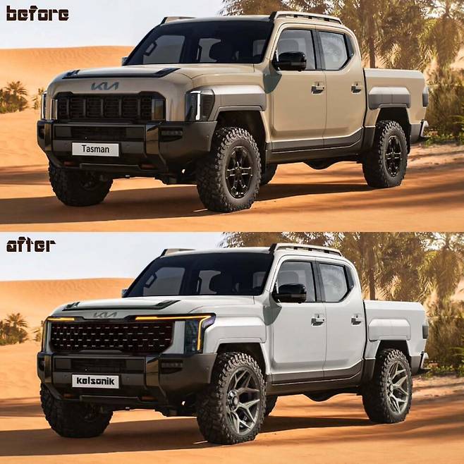 기아 '타스만' 상상 렌더링 이미지 (출처 : Kelsonik)