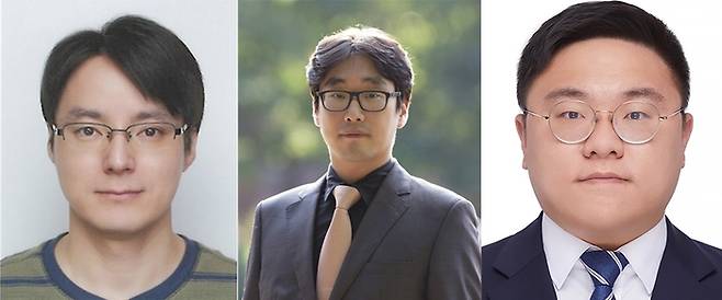 경상국립대학교 정현영 교수, 박치훈 교수, 김선식 박사과정(왼쪽부터) 등으로 구성된 공동연구팀이 양자 실리콘 다공성 전극(QSPE) 기술을 개발했다.