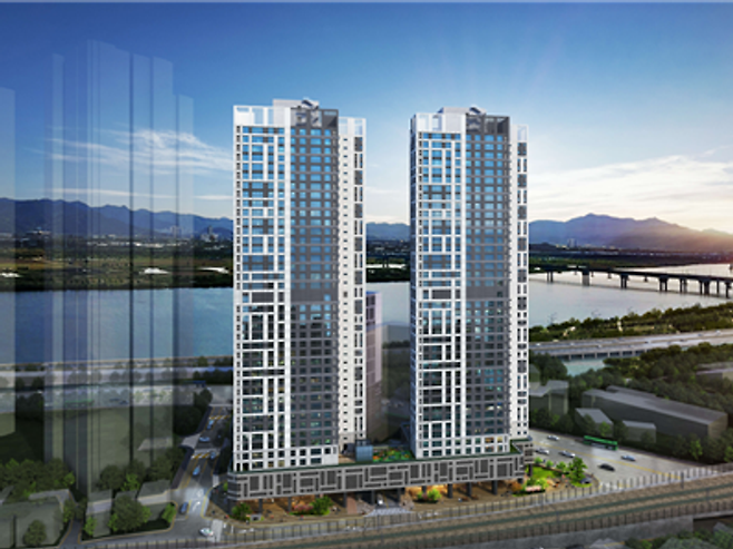 구포 벽산블루밍(가칭) 조감도. 벽산엔지니어링은 지난해 11월 부산 구포강변뷰 지역주택조합사업 시공사로 선정된 바 있다.ⓒ벽산엔지니어링