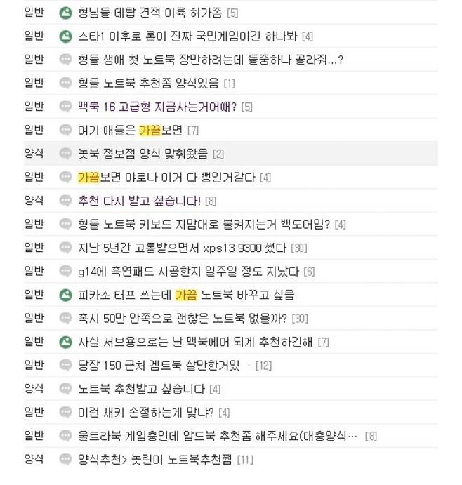 Screenshot_20250305_193041_NAVER.jpg 노트북 갤러리에서 한때 금지됐던 단어 ㅋㅋㅋ