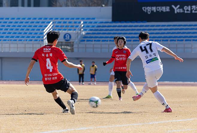 연천FC, K4리그 2라운드 경기 진행사진ⓒ연천군제공