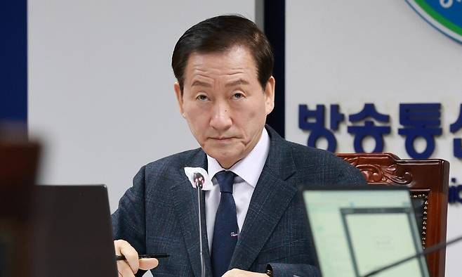 류희림 방송통신심의위원장. 김혜윤 기자 unique@hani.co.kr