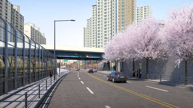 벚꽃로. [금천구 제공]