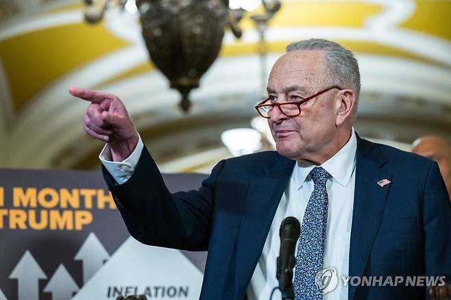 척 슈머 미국 상원의원 [UPI 연합뉴스 자료사진. 재판매 및 DB 금지]