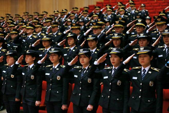 지난 4일 충남 아산 경찰대에서 열린 2025학년도 진학식 모습 / 경찰대 홈페이지