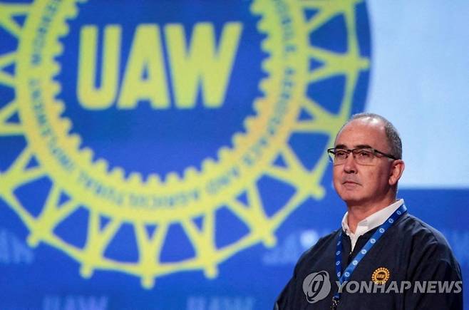 숀 페인 전미자동차노조(UAW) 위원장.로이터연합뉴스