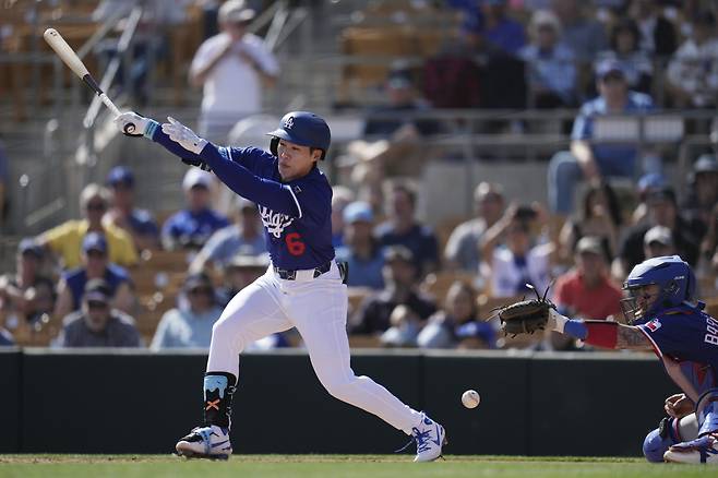 LA 김혜성은 시범경기에서 이렇다 할 타격을 보여주지 못했다. AP연합뉴스