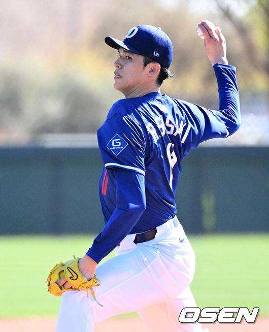 [OSEN=이대선 기자] LA 다저스 사사키 로키. 2025.02.26 / sunday@osen.co.kr