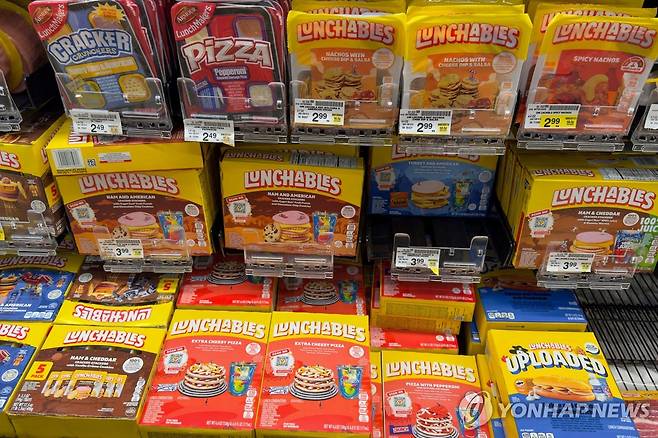 미국 마트에 진열된 식료품들 [로이터 연합뉴스 자료사진. 재판매 및 DB 금지]