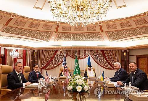 11일(현지시간) 사우디아라비아에서 열린 미국-우크라 고위급회담 [UPI=연합뉴스 자료사진]