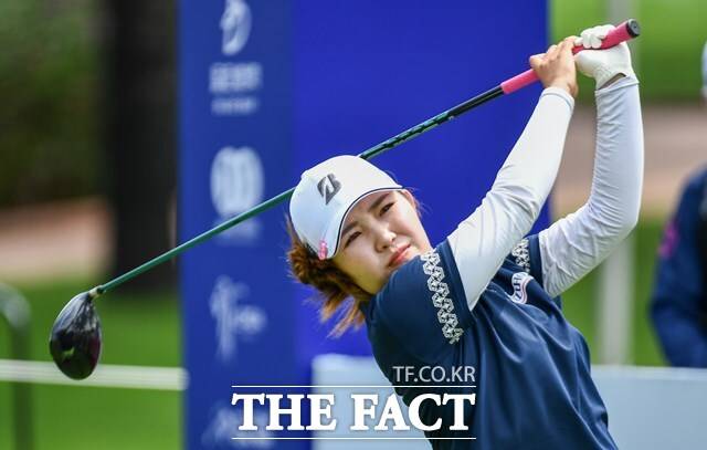 지난해 아문디 에비앙챔피언십서 첫 메이저 타이틀을 따내고, 최저타수상(베어트로피) 까지 거머쥐었던 후루에 아야카./하이난=신화.뉴시스