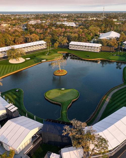 TPC 소그래스 스타디움 코스의 시그니처 홀로 유명한 17번홀. 플레이어스 챔피언십 페이스북