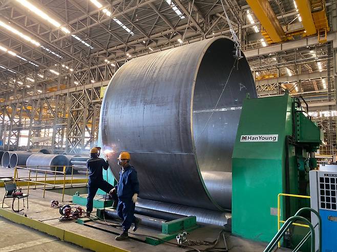 강관 JCO 공정. /SK에코플랜트 제공