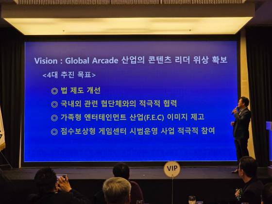 한국아케이드게임산업협회 4대 추진 목표