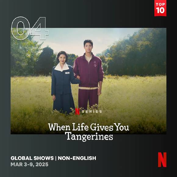 지난 7일 공개된 넷플릭스 드라마 '폭싹 속았수다'는 제주도를 배경으로 애순과 관식의 삶을 그린다. 사진은 '폭싹 속았수다'의 글로벌 순위. [사진=넷플릭스]