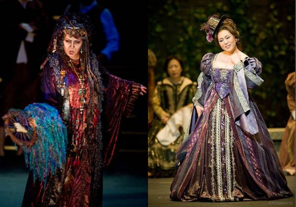 이아경이 서울시오페라단의 2007년 ‘가면무도회’의 울리카 역(왼쪽)과 2008년 ‘돈 카를로’의 에볼리 역으로 출연한 모습. 서울시오페라단 제공