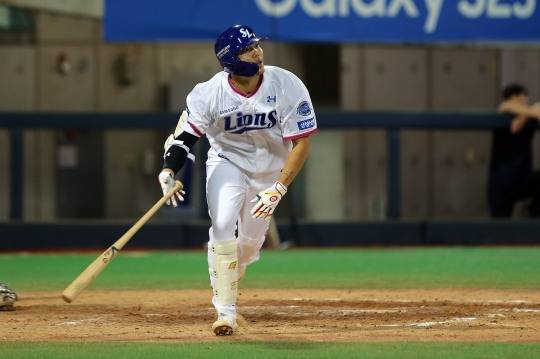 삼성 류지혁, 1타점 적시타. 사진[연합뉴스]