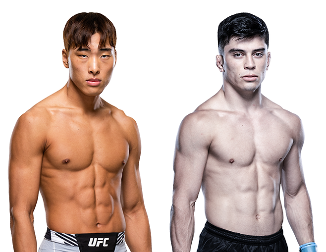 UFC 4승 6패 최승우(왼쪽), 종합격투기 18승 1패 케빈 바셰호스. 사진=TKO