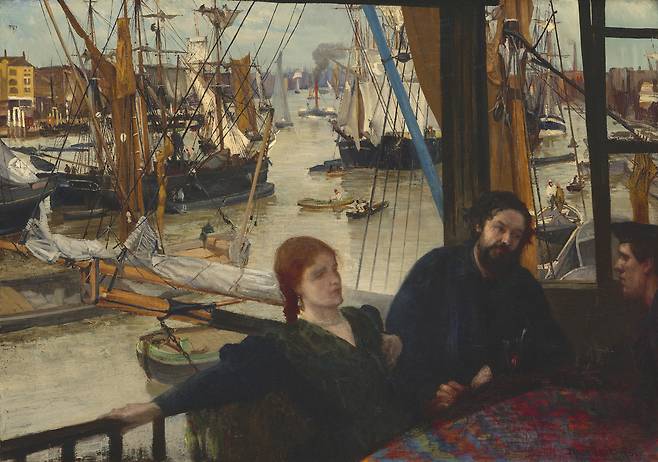 제임스 휘슬러, Wapping, 1860~1864, 캔버스에 유채, 72x101.8cm, 내셔널 갤러리 오브 아트