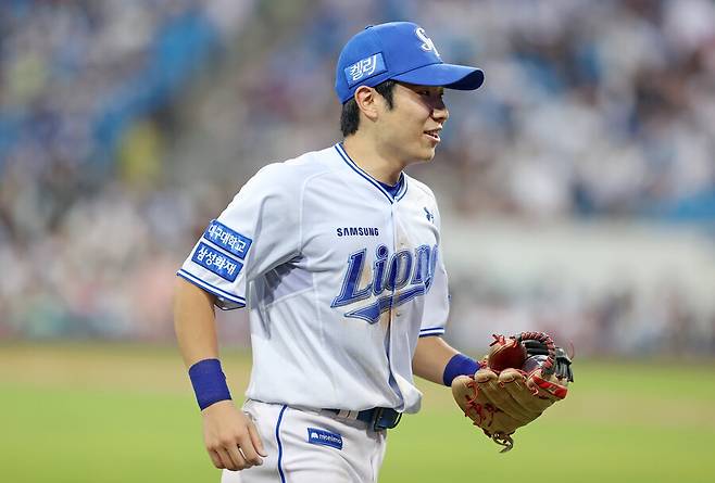 ▲ 중견수 전업 1년 만에 리그 최고 중견수를 노릴 수 있는 위치까지 올라선 삼성 김지찬 ⓒ삼성 라이온즈