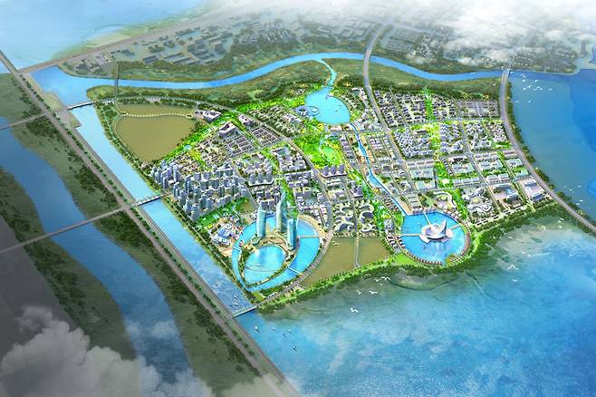 새만금 스마트 수변도시 조감도 [새만금개발공사 제공. 재판매 및 DB 금지]