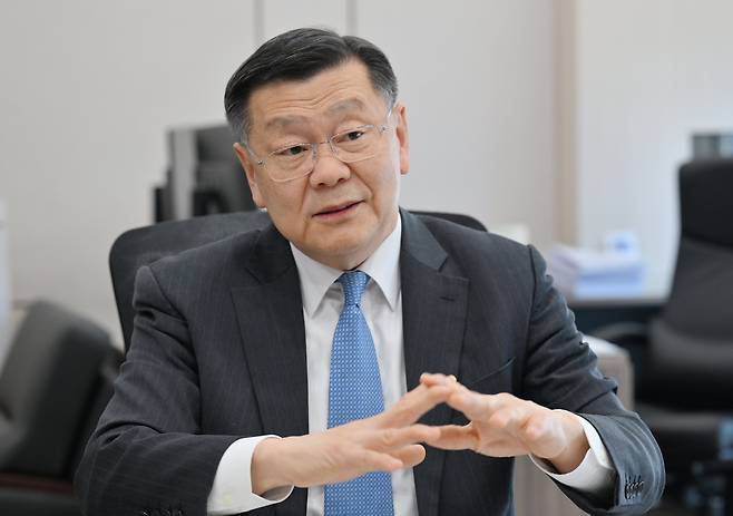 존 리 우주항공청 우주항공임무본부장은 지난 13일 경남 사천시 우주청 청사에서 조선비즈와 인터뷰를 갖고 '화성 TF' 운영 계획을 처음 밝혔다./우주항공청