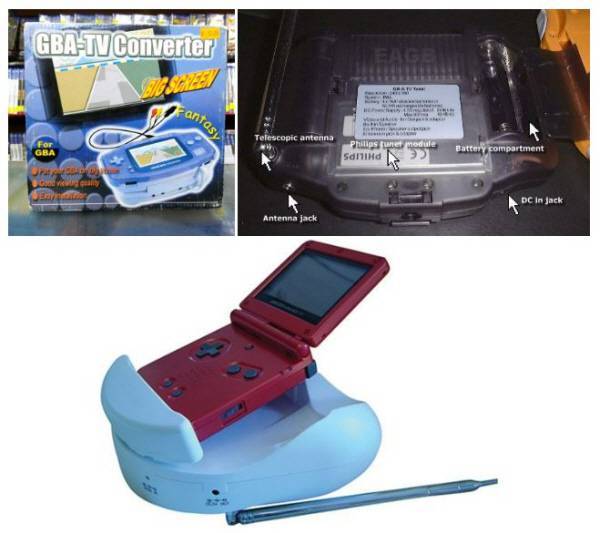 이러한 TV 튜너는 GBA SP 시대까지 나아간다