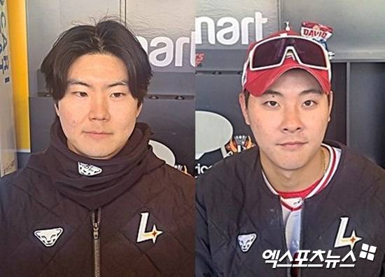 SSG 랜더스 투수 정동윤과 외야수 최준우가 16일 문학 LG전에서 각각 무실점 투구와 결승타로 활약해 팀 승리에 이바지했다. 문학, 김근한 기자