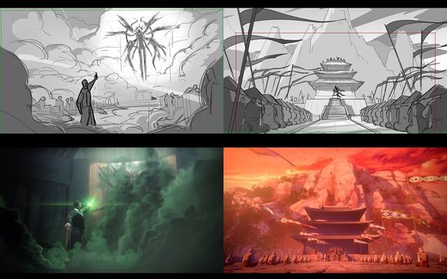 제작자들은 "블라인드 심사를 했고 캐릭터와 어울리는 목소리 톤과 연령대에 집중했다. 뽑고 보니 유명한 성우님들이셨다"고 국내 유명 성우들과 함께하게 된 과정을 설명했다. 사진은 스토리보드 이미지. /로커스