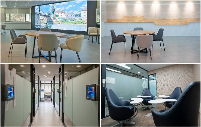 스마트 도서관 3층 미디어라운지(위)와 그룹스터디실(아래). 순천대 제공