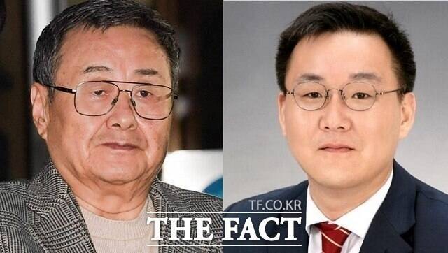 김준기 창업회장(왼쪽)과 김남호 회장이 지난해 DB·DB하이텍으로부터 각각 약 43억원, 40억원의 보수를 받았다. /더팩트 DB, DB그룹