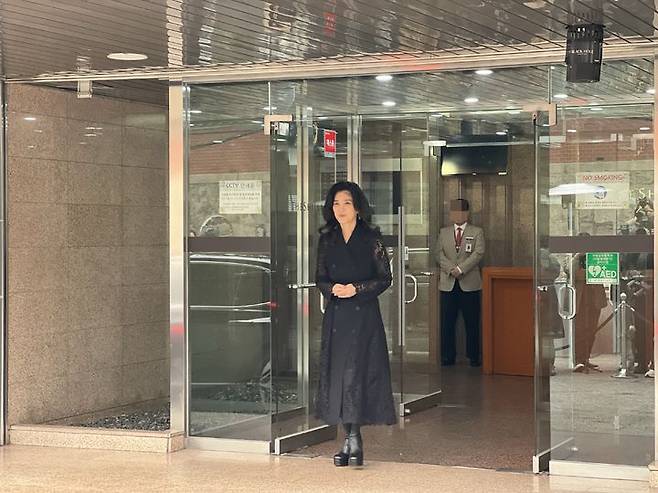 [서울=뉴시스] 김민성 기자= 2025년 주주총회에 참석하는 이부진 호텔신라 사장 *재판매 및 DB 금지