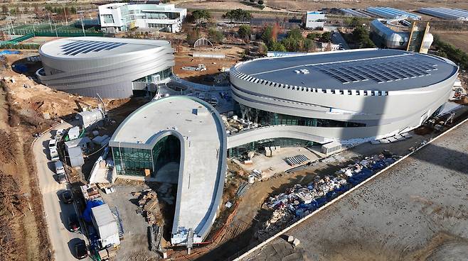 공정률 98% 진행중인 충남스포츠센터 전경 ⓒ충남도