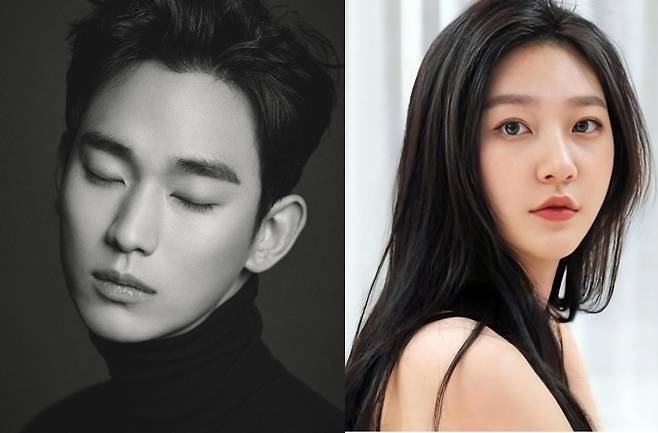 배우 김수현(왼쪽)과 고 김새론. 소속사 제공