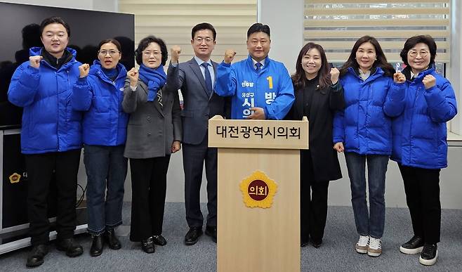 민주당 방진영 후보 출정식 [더불어민주당 대전시당 제공. 재판매 및 DB 금지]